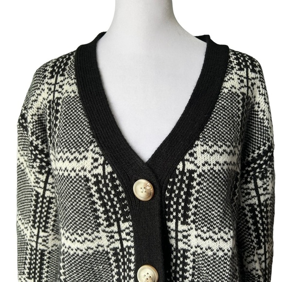 Princess Polly - Zaynah Cropped Cardigan Dark Academia Plaid Collegiate Sz XS/S - Picture 3 of 6